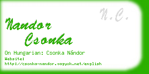nandor csonka business card